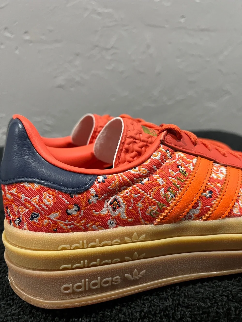 🔥 ADIDAS Gazelle Bold Ornate Preloved Red Paisley Sneakers Women’s  Sz 7 - RARE